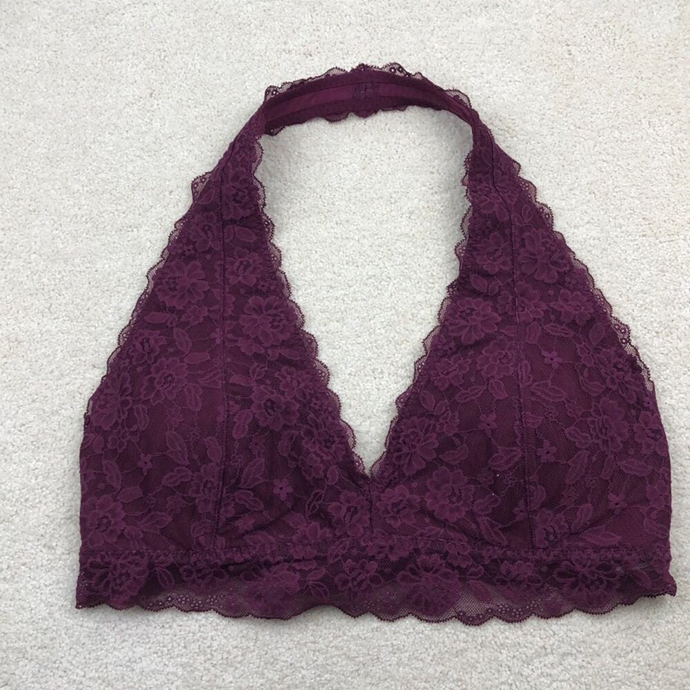 Gilly Hicks: Plum Lace Halter Bra